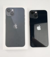 Apple iPhone 13 256GB Schwarz Midnight gebraucht ohne Simlock, Riss Kameraglas