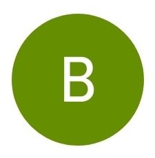 Buchstabe B in Kreis mit grünem Hintergrund